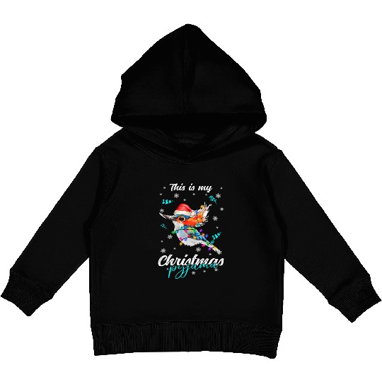 Winter Christmas Pyjama Hummingbird Kids Pullover Hoodies