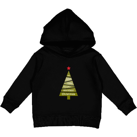 Minimalist Lime Green Christmas Pine Kids Pullover Hoodies