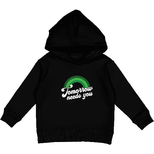 Rainbow Mental Health Tomorrow Needs You Kids Pullover Hoodies