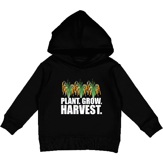Rice Farmer - Plant Grow Harvest Kids Pullover Hoodies