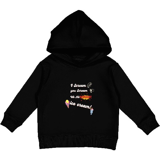 we all scream iceceam Kids Pullover Hoodies