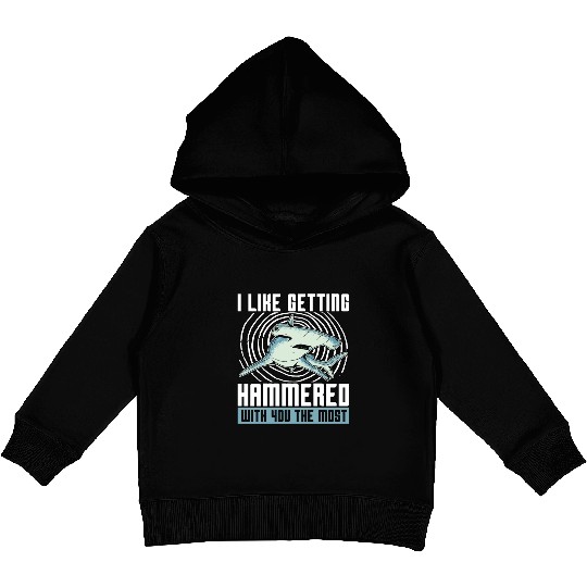 Marine Biology I Like Getting Hammered Underwater Kids Pullover Hoodies