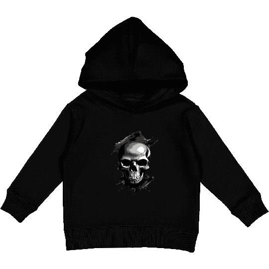 Silver Skull Kids Pullover Hoodies