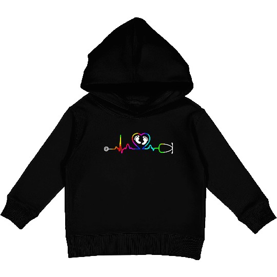 Nicu Nicu Nurse Nicu Nurse Heartbeat Kids Pullover Hoodies