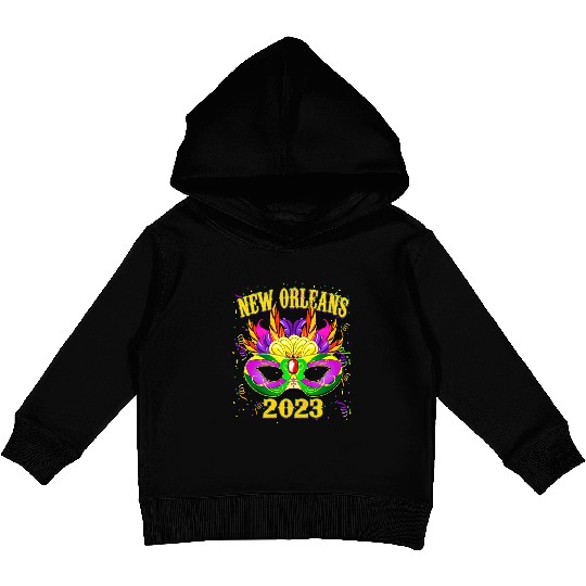 New Orleans Mardi Gras 2023 Kids Pullover Hoodies