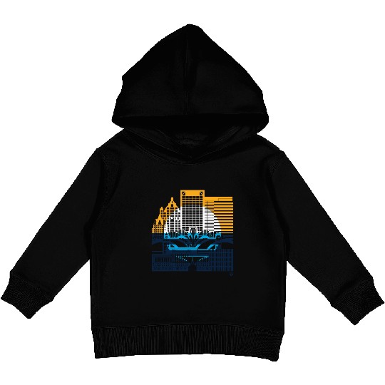Milwaukee Skyline Squared Milwaukee Peoples Flag D Kids Pullover Hoodies
