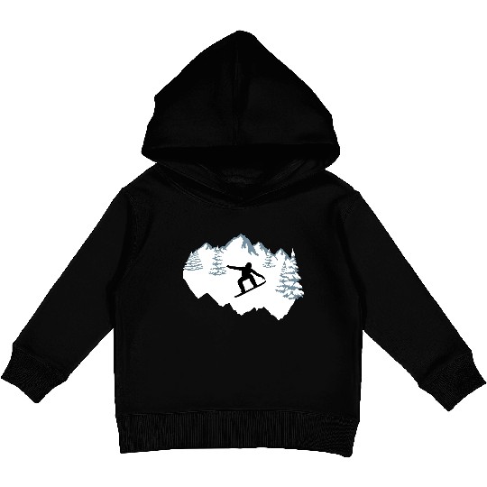 Snowboarding, snowboarder Kids Pullover Hoodies