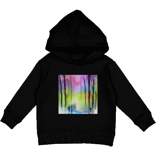 Colorful watercolor simple nature Kids Pullover Hoodies