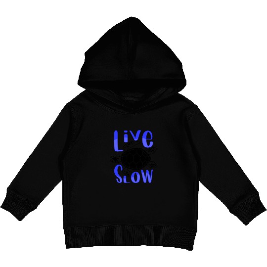 Relax and Live Slow Sea Turtle Beachy Vacation Kids Pullover Hoodies