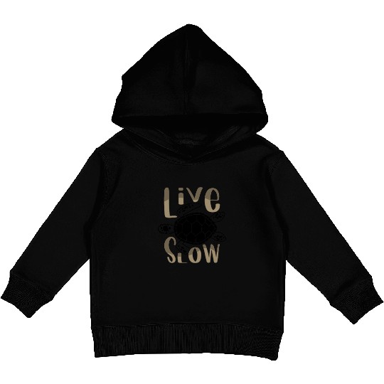 Relax and Live Slow Sea Turtle Beachy Vacation Kids Pullover Hoodies