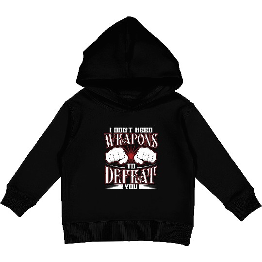 Jiu jitsu dont need weapons to defeat jujutsu mma Kids Pullover Hoodies