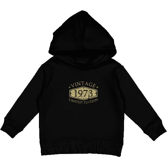 50 Years Vintage 1973 Retro 50th Birthday Kids Pullover Hoodies
