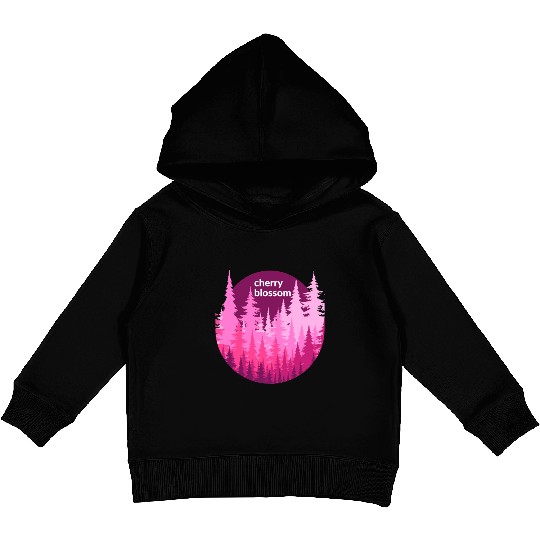 Cherry Blossom Forest Sun Kids Pullover Hoodies