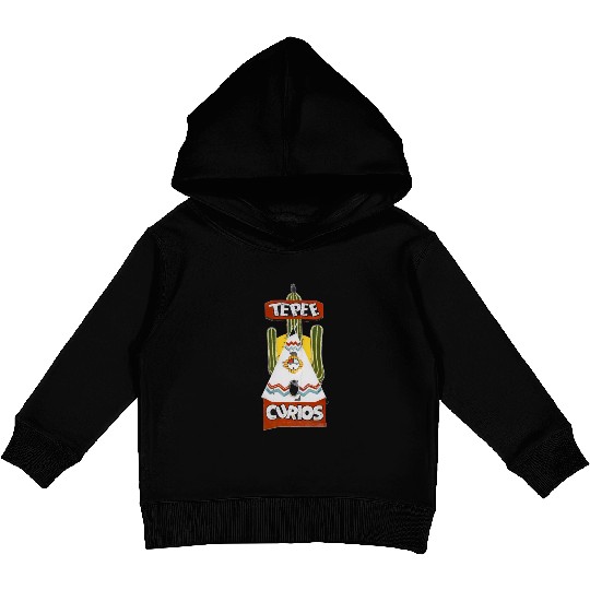 Tepee Curios Route 66 Neon Tucumcari New Mexico Kids Pullover Hoodies