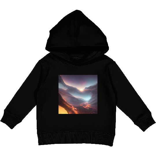 Sunrise at the Tunnel View Point Kids Pullover Hoodies