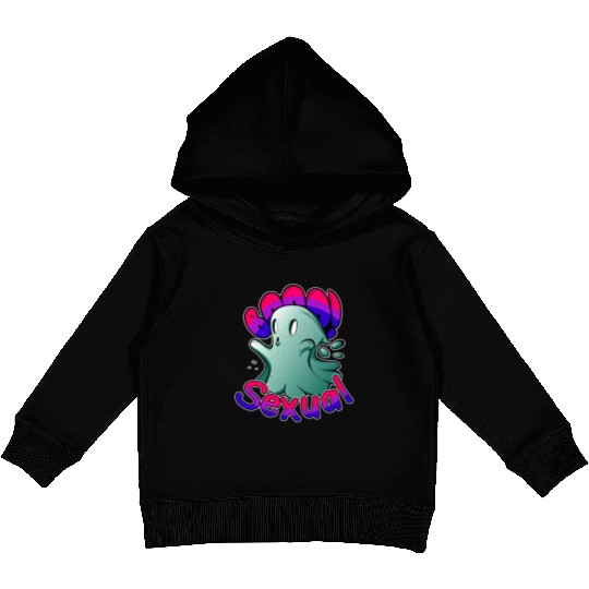 Funny Boo Sexual Cute Bi Ghost LGBT Bisexual Pride Kids Pullover Hoodies