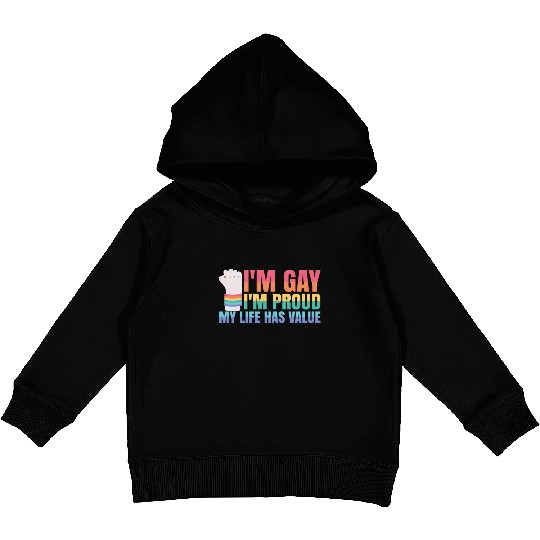 Gay Pride Month Equality Rainbow Kids Pullover Hoodies
