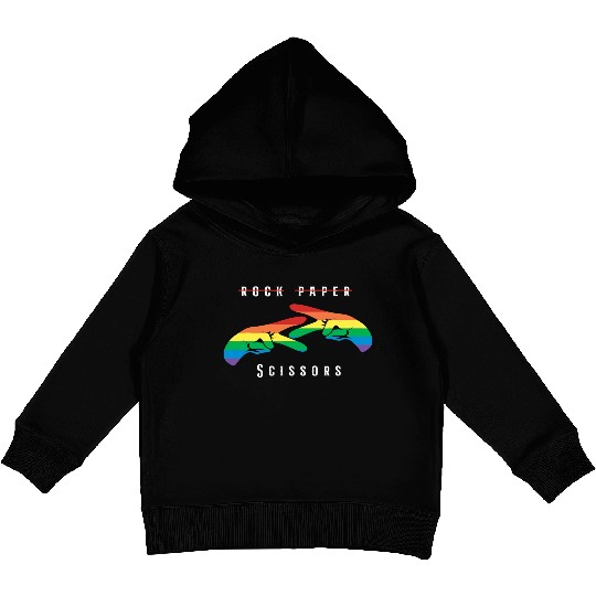 Rock Paper Scissors | Funny Lesbian Pride LGBT Kids Pullover Hoodies