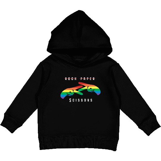 Rock Paper Scissors | Funny Lesbian Pride LGBT Kids Pullover Hoodies