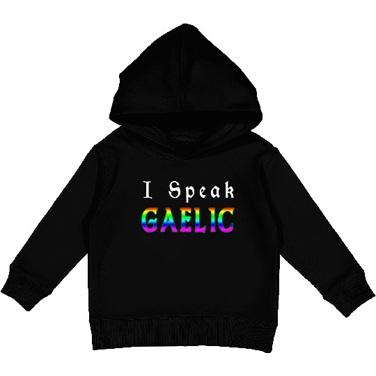 St Patricks Day Rainbow LGBT | I Speak Gaelic Kids Pullover Hoodies
