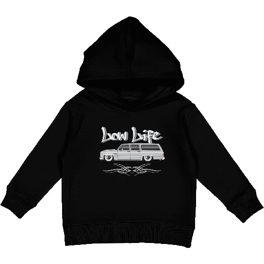 low life Light Silver Kids Pullover Hoodies