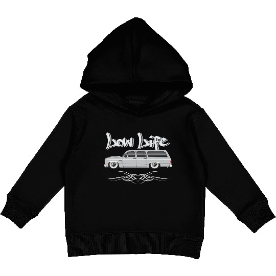 low life Light Silver Kids Pullover Hoodies
