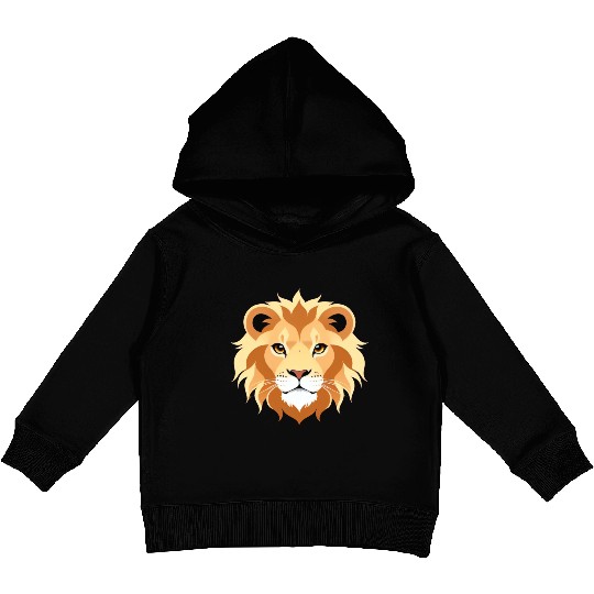 Royal Cartoon Lion - King of the Jungle 1 Kids Pullover Hoodies