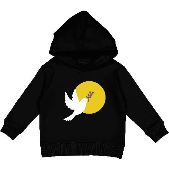 peace dove purple peace Ukraine Kids Pullover Hoodies