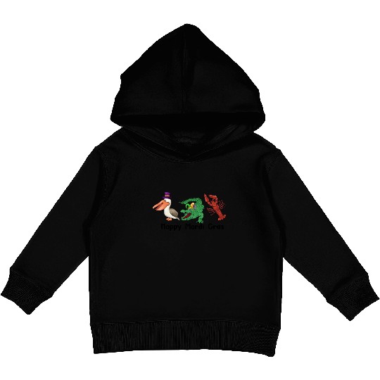 Kids Toddler Girls Fleur de Lis Mardi Gras Gnomes Kids Pullover Hoodies