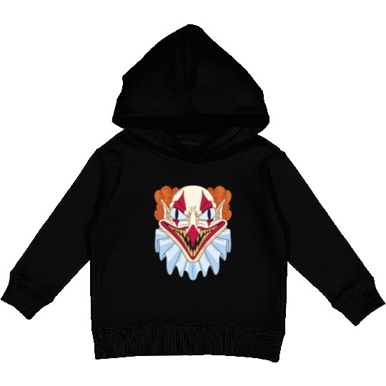Scary creepy clown smile Scary creepy clown smile Kids Pullover Hoodies