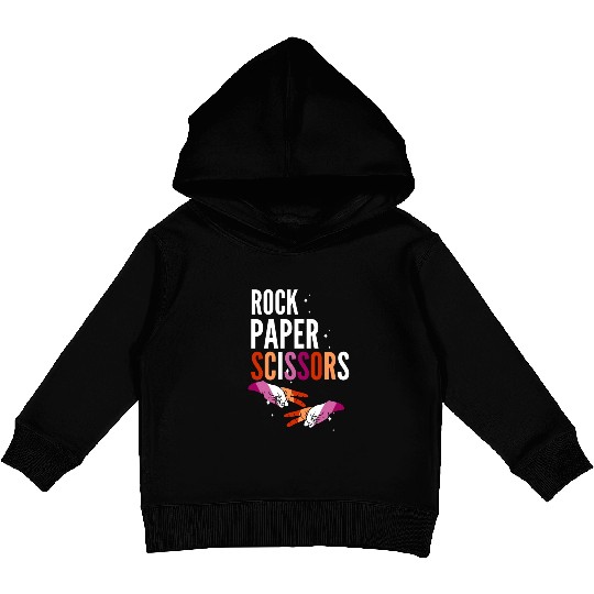 Rock Paper Scissors Lesbian LGBT Pride Lesbian Kids Pullover Hoodies