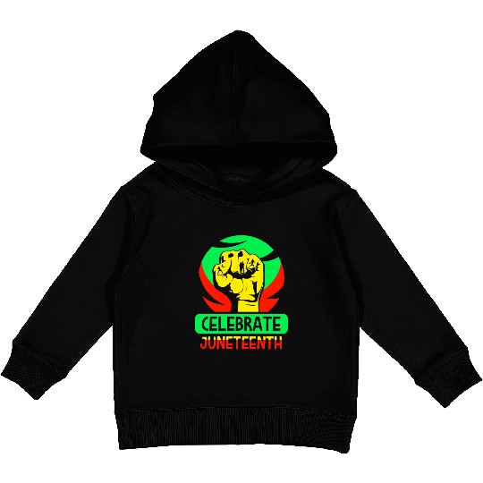 Celebrate Juneteenth 1865 African Black American Kids Pullover Hoodies