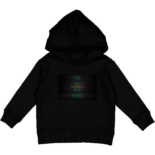 DIE IN THE DARK GREEN Kids Pullover Hoodies
