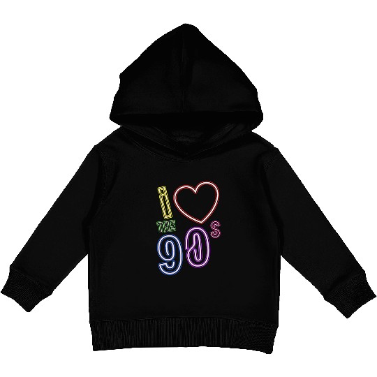 i love 90s - Retro Old School Kids Pullover Hoodies