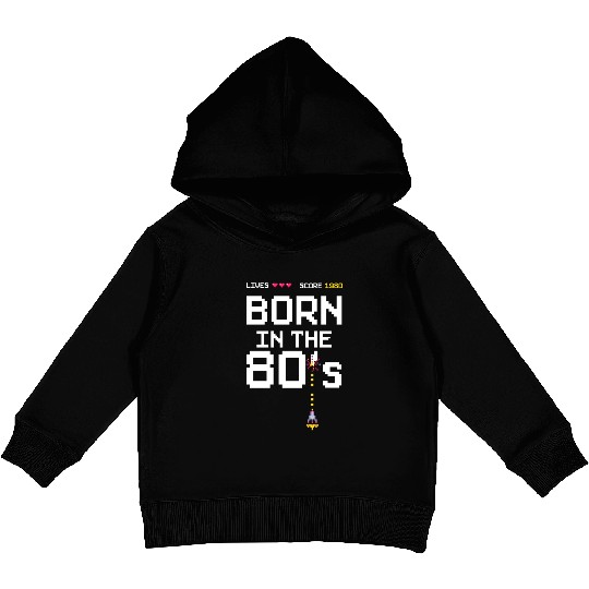 1980 Birtday Retro Gamer Pixel Born in the 80s Kids Pullover Hoodies