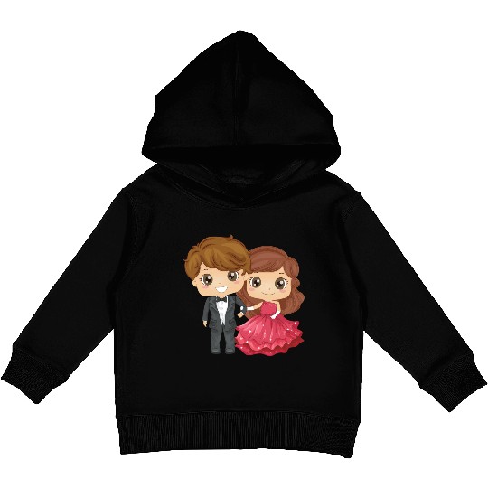The groom and the bride Kids Pullover Hoodies