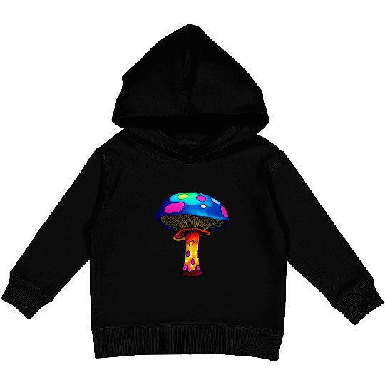 Trippy Psychedelic Rave Trip Mushrooms Goa Kids Pullover Hoodies