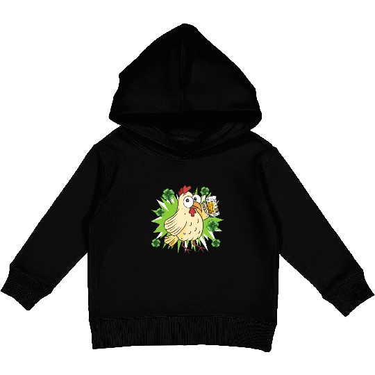 St Patricks Day ChickenSt. Patrick's Day Chicken Kids Pullover Hoodies