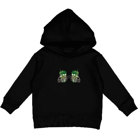 Skeleton Hand Patricks day Graphics Kids Pullover Hoodies