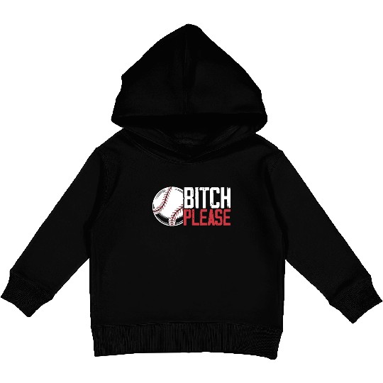 Pitch Please Baseball Player Baseball Coach Kids Pullover Hoodies