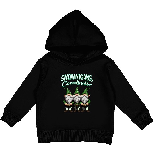 Shenanigans Squad Gnomes St Patrick's Day Kids Pullover Hoodies
