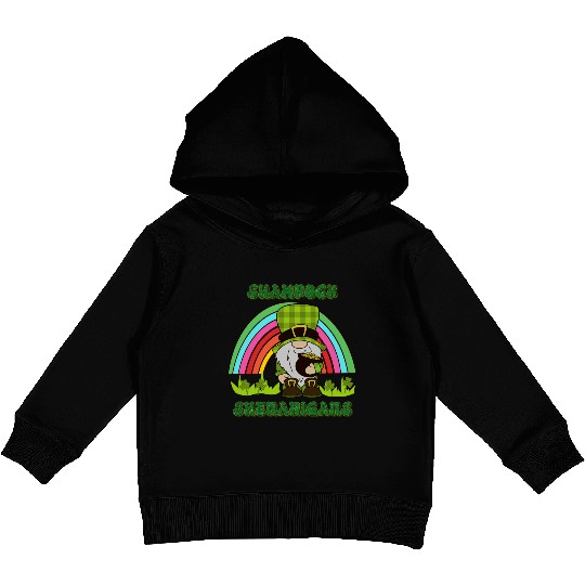 Shamrock Shenanigans Gnome Kids Pullover Hoodies