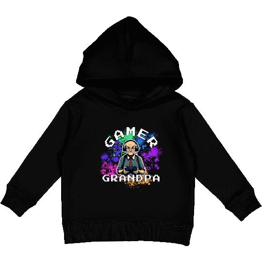 Gamer Grandpa Kids Pullover Hoodies