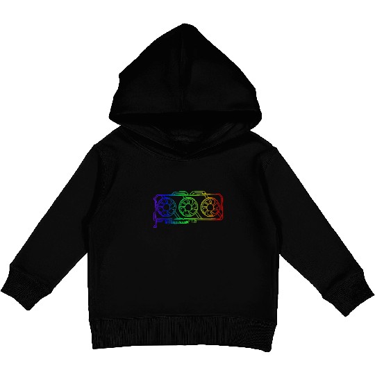 Pixel Look RGB Gaming Graphic Card Gamer Kids Pullover Hoodies