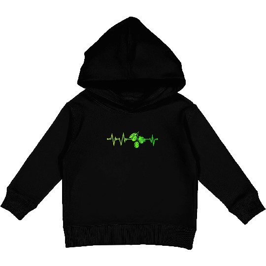 Green Olive Heartbeat Kids Pullover Hoodies