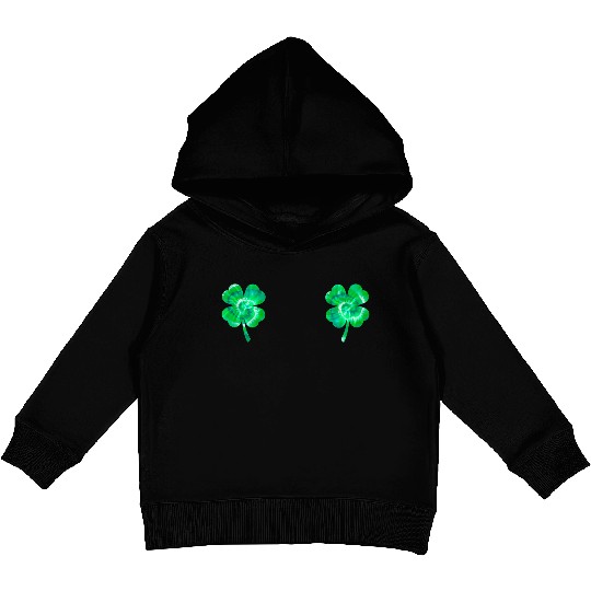 Shamrock Boobs Tie Dye Irish Boobies St Patricks Kids Pullover Hoodies