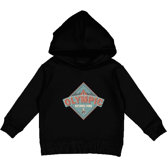 Washington State National Park Vintage US Camping Kids Pullover Hoodies