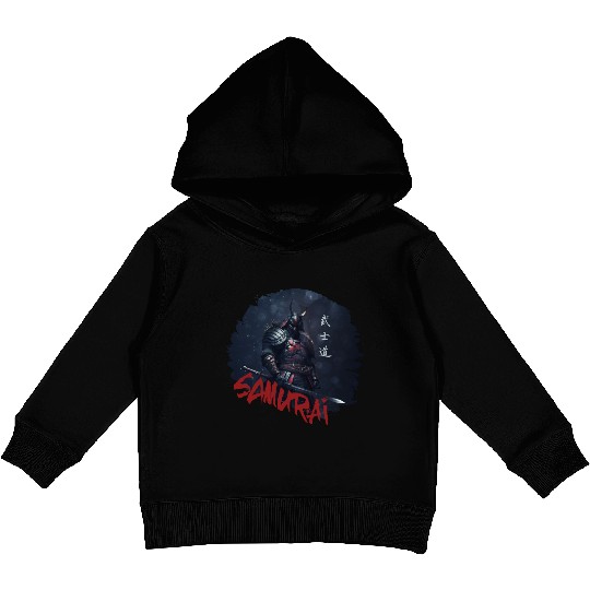 Samurai Warrior Kids Pullover Hoodies