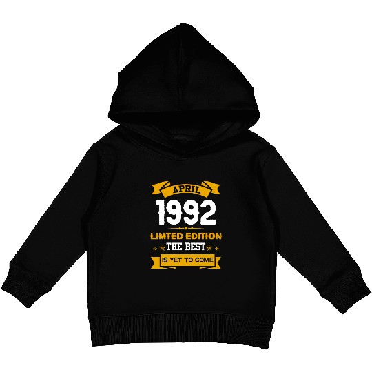 April 1992 Birthday Surprise Kids Pullover Hoodies