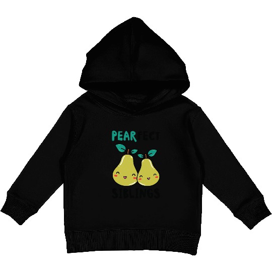Siblings Pear Fruit Big Brother Sister Goals Kids Pullover Hoodies